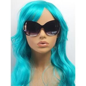 Steve Madden Silver & Black Metal Full Square Wrapped Sunglasses 53170FSM040